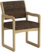 Valley Collection Guest Chair, Sled Base, Watercolor Earth, Light Oak