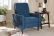 Baxton Studio Mathias Mid-century Modern Blue Fabric Upholstered Lounge Chair