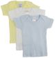 Bambini Girls Pastel Variety Short Sleeve Lap Tee Shirts - 3 Pack