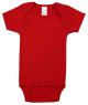 Red Interlock Short Sleeve Bodysuit Onezie