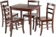 Groveland 5pc Square Dining Table with 4 chairs