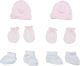 Girls' Cap, Booties and Mittens 6 Piece Layette Set
