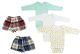 Infant Boys Long Sleeve Onezies and Boxer Shorts