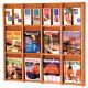 Divulge 12 Magazine/24 Brochure Wall Display w/Brochure Inserts, Medium Oak
