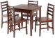 Pulman Extension Table with Ladder Back Chairs 5-Pieces Set 