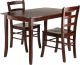 Inglewood 3-PC Set Dining Table w/ 2 Ladderback Chairs