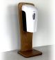 Automatic Touchless Gel Hand Sanitizer Dispenser on Oak Countertop Stand, Medium Oak