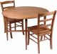 Hannah 3pc Dining Set, Drop Leaf Table with 2 Ladder Back Chairs