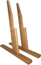 Wooden Mallet Optional Floor Stand for 4H Slope Displays, Light Oak