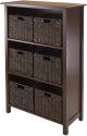 Granville 7pc Storage Shelf, 3-section with 6 Foldable Baskets