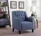 Perry Blue Tufted Accent Arm Chair
