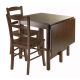 Lynden 3-Pc Dining Table with 2 Ladder Back Chairs