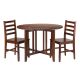 Alamo 3-Pc Round Drop Leaf Table with 2 Hamilton Ladder Back Chairs