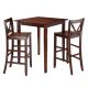 Kingsgate 3-Pc Dining Table with 2 Bar V-Back Chairs