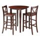 Fiona 3-Pc High Round Table with 2 Bar V-Back Stool