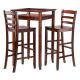 Halo 3pc Pub Table Set with 2 Ladder Back Stools