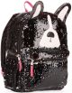 Sequin Dog Shaped Full Size Deluxe School Bag Zipper Compartments 16 inches