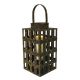 Rustic Hanging Candle Lantern Tempered Glass