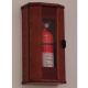 Fire Extinguisher Cabinet, 5 lb. capacity, Mahogany