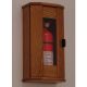 Fire Extinguisher Cabinet, 5 lb. capacity, Medium Oak