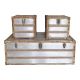 STEAMER TRUNK COFFEE AND SIDE TABLES SET