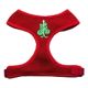 Swirly Christmas Tree Screen Print Soft Mesh Pet Harness Red Large