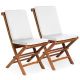 Folding Chair Set and Cushions-White