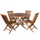5-Piece Round Folding Table Set and Cushions