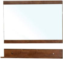 Solid wood frame mirror-walnut 