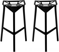 Geometric Modern Aluminum Barstool- Set Of 2