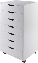 Halifax Cabinet for Closet / Office, 7 Drawers, White