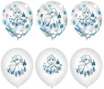 Amscan Frozen 2 Birthday, Latex Party Confetti Balloons, 12", 6 Ct.