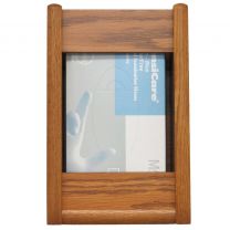1 Pocket Glove/Tissue Box Holder, Rectangle, Medium Oak