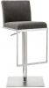 Clay Barstool Grey adjustable height and square stainless steel base.